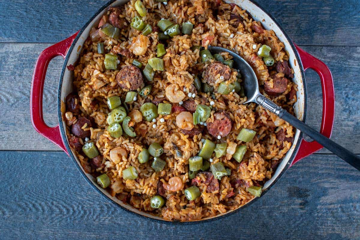 Okra rice recipe