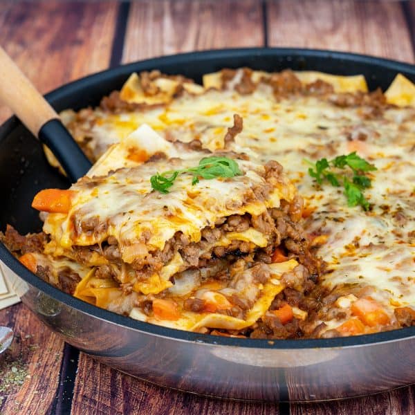 Skillet lasagna without oven