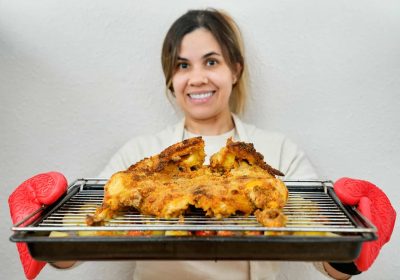 crispy and juicy oven baked chicken