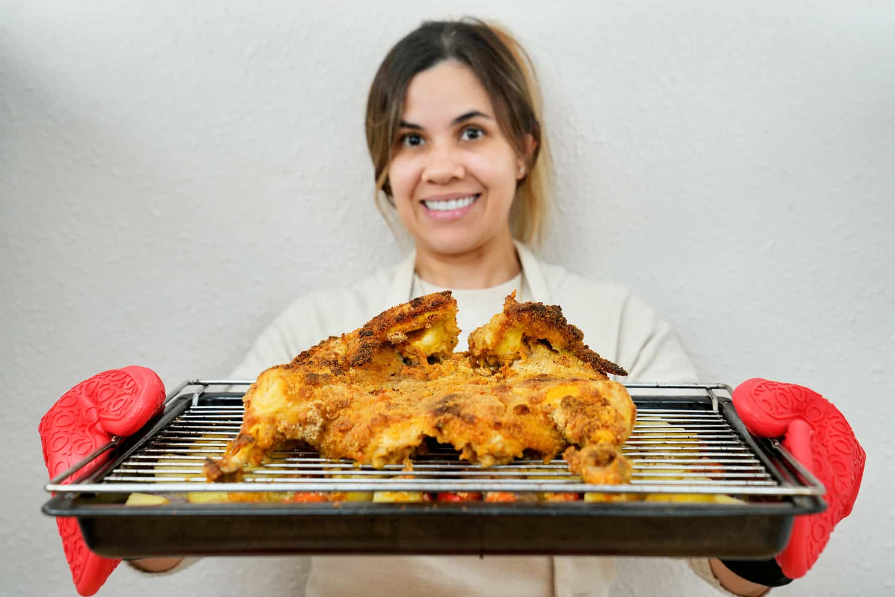 crispy and juicy oven baked chicken